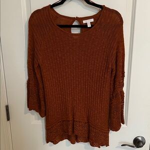 LC Lauren Conrad Rust Knit Sweater